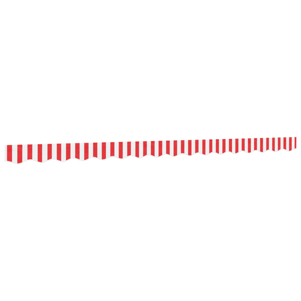 Replacement Fabric for Awning Valance Red and White Stripe 4 m