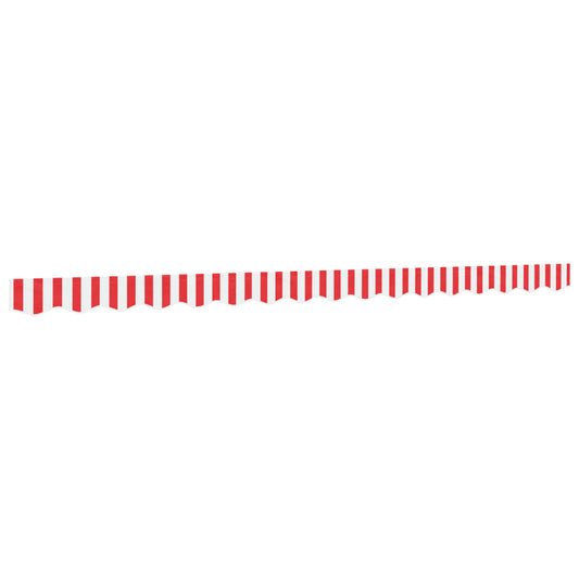 Replacement Fabric for Awning Valance Red and White Stripe 4 m