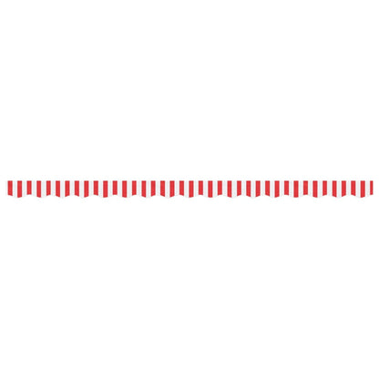 Replacement Fabric for Awning Valance Red and White Stripe 4 m
