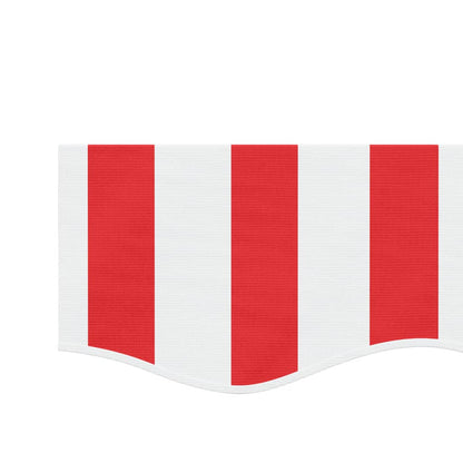 Replacement Fabric for Awning Valance Red and White Stripe 4 m