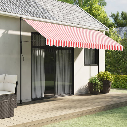Replacement Fabric for Awning Valance Red and White Stripe 4 m