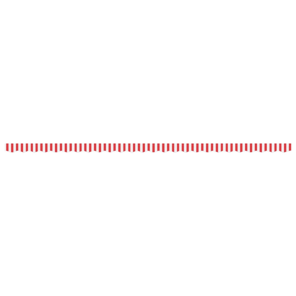 Replacement Fabric for Awning Valance Red and White Stripe 6 m
