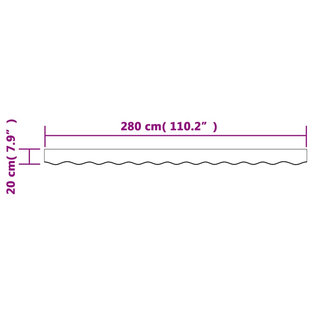 Replacement Fabric for Awning Valance Multicolour Stripe 3 m