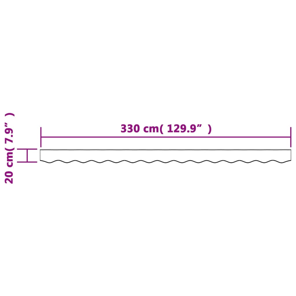 Replacement Fabric for Awning Valance Multicolour Stripe 3.5 m