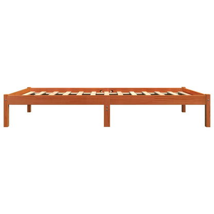 Bed Frame without Mattress Wax Brown 100x200 cm Solid Wood Pine
