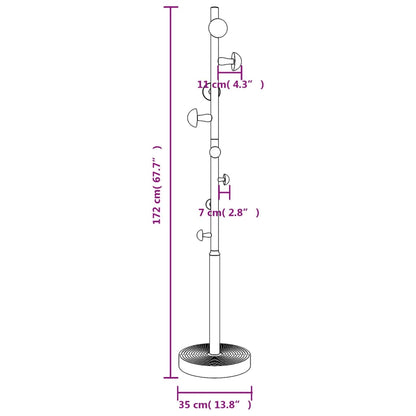 Coat Stand Pink 172 cm Powder-coated Iron