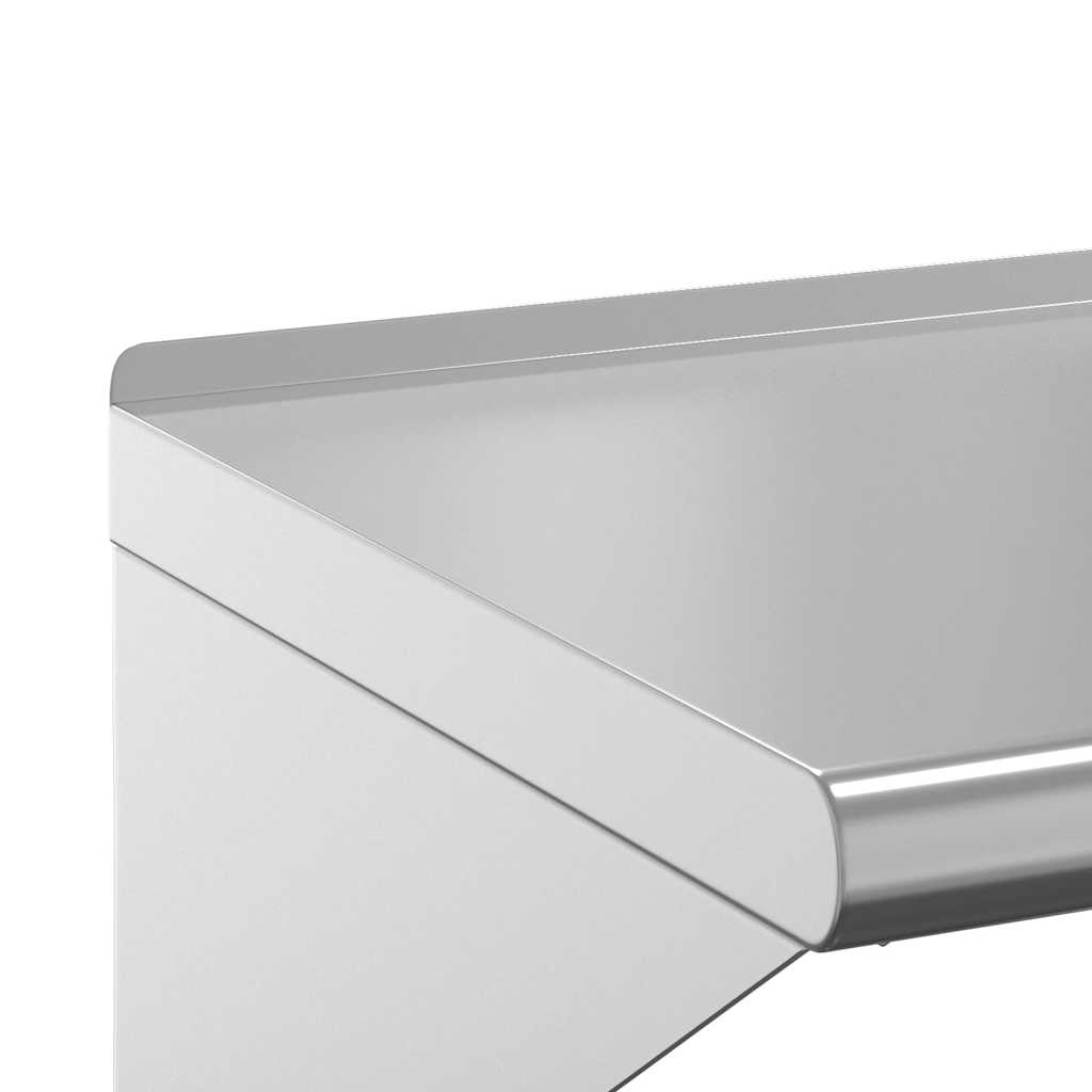 Wall Shelf 75x30x31 cm Silver Stainless Steel