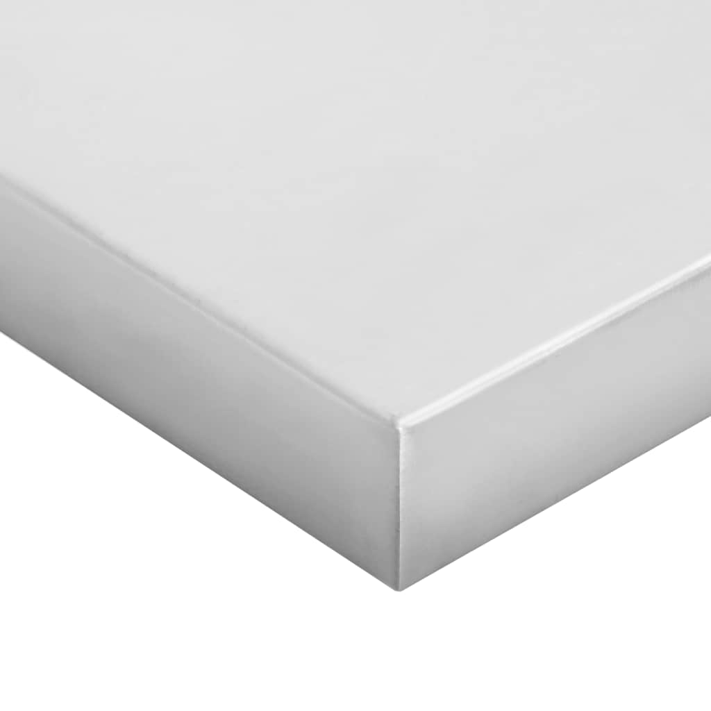 Wall Shelves 2 pcs 100x23.5 cm Silver Stainless Steel
