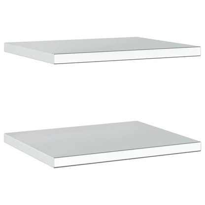 Wall Shelves 2 pcs 50x40 cm Silver Stainless Steel