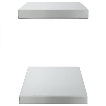 Wall Shelves 2 pcs 50x23.5 cm Silver Stainless Steel