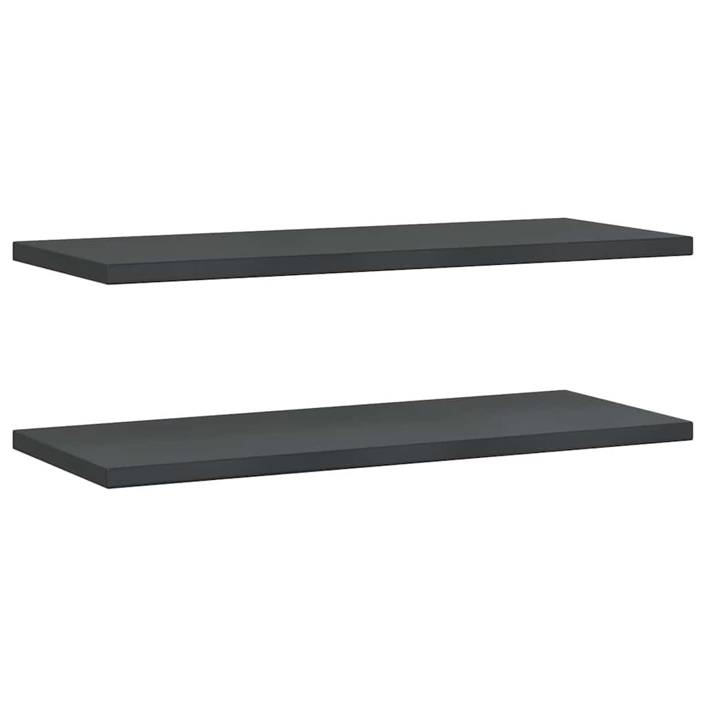 Wall Shelves 2 pcs 100x40 cm Black Stainless Steel