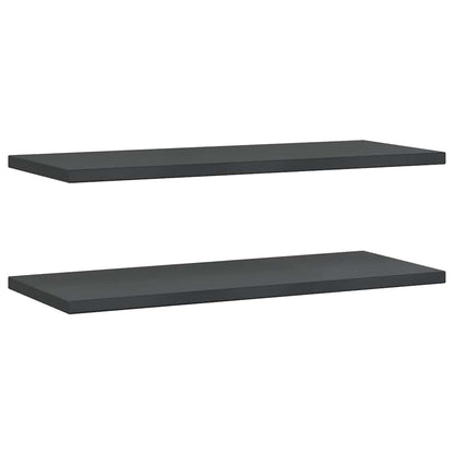 Wall Shelves 2 pcs 100x40 cm Black Stainless Steel