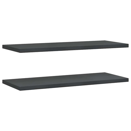Wall Shelves 2 pcs 100x40 cm Black Stainless Steel