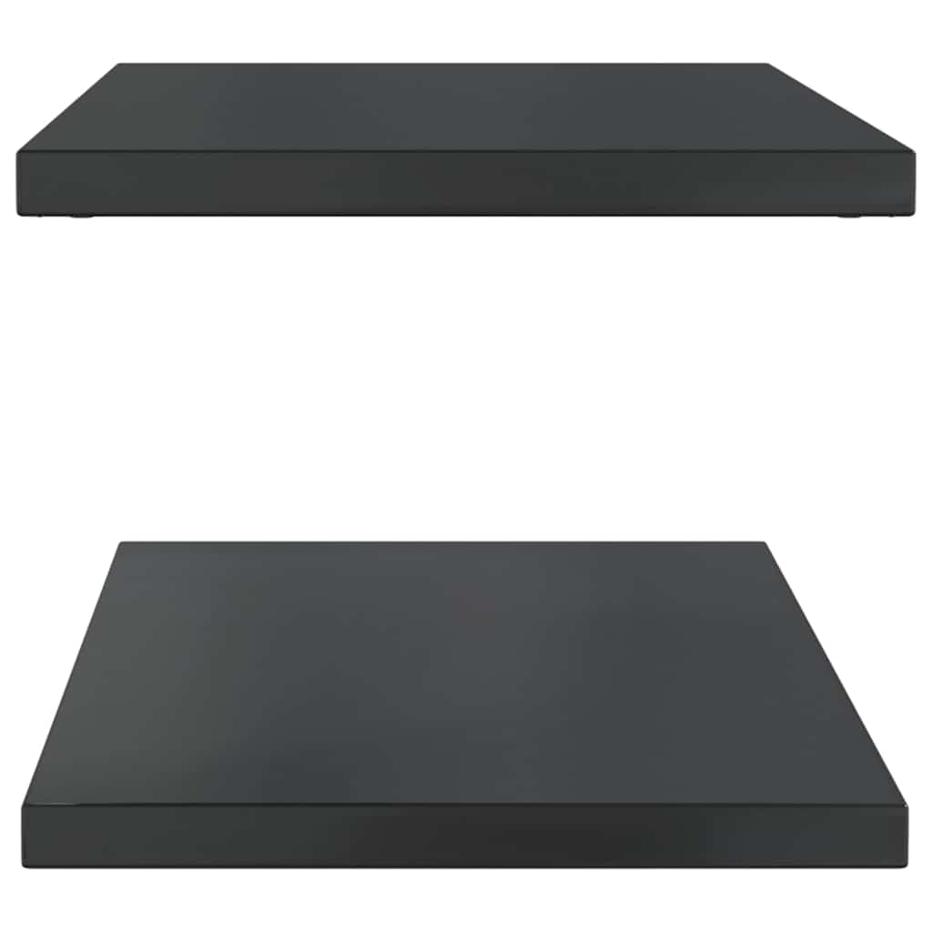 Wall Shelves 2 pcs 100x40 cm Black Stainless Steel