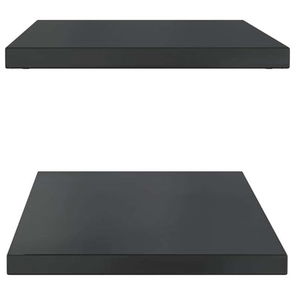 Wall Shelves 2 pcs 100x40 cm Black Stainless Steel
