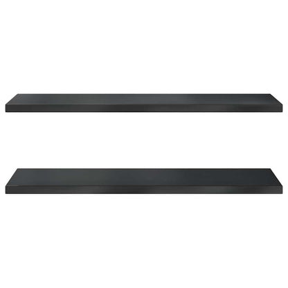Wall Shelves 2 pcs 100x40 cm Black Stainless Steel