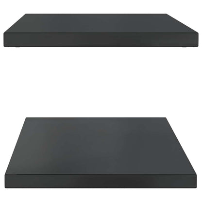Wall Shelves 2 pcs 100x40 cm Black Stainless Steel