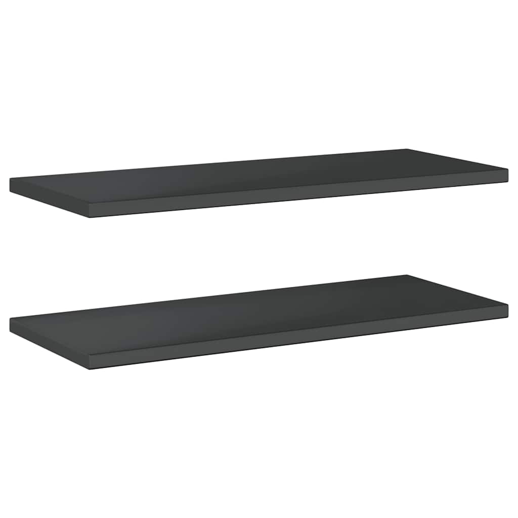 Wall Shelves 2 pcs 100x40 cm Black Stainless Steel