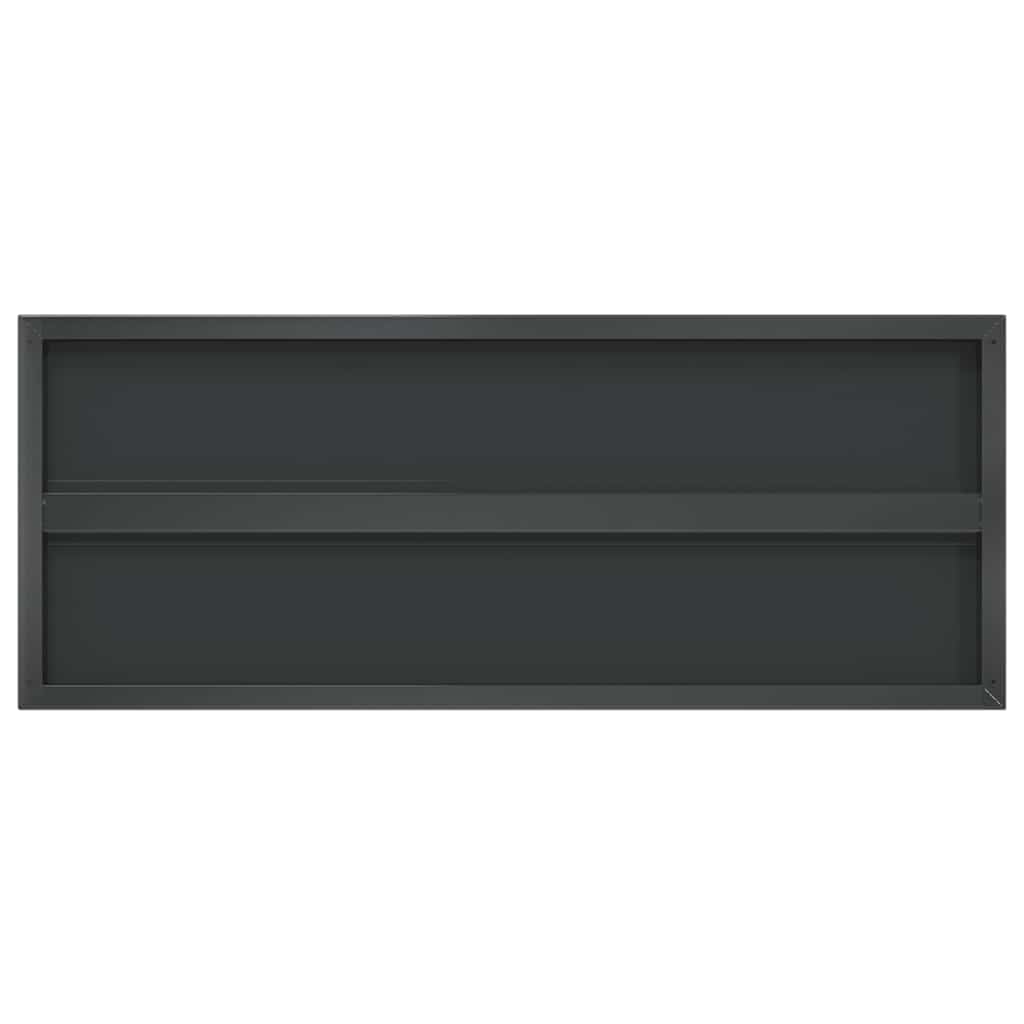 Wall Shelves 2 pcs 100x40 cm Black Stainless Steel
