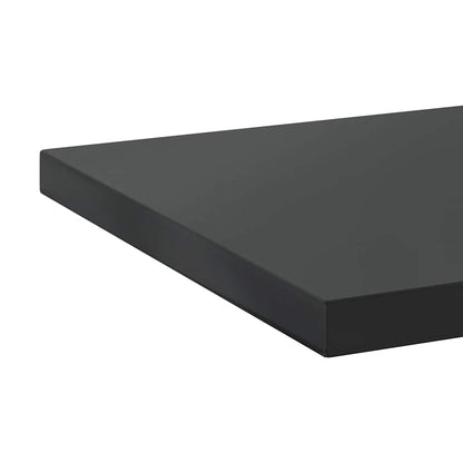 Wall Shelves 2 pcs 100x40 cm Black Stainless Steel