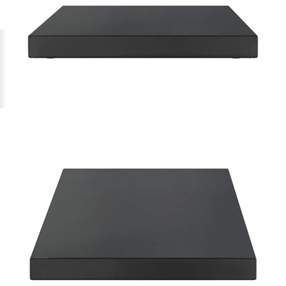 Wall Shelves 2 pcs 100x30 cm Black Stainless Steel
