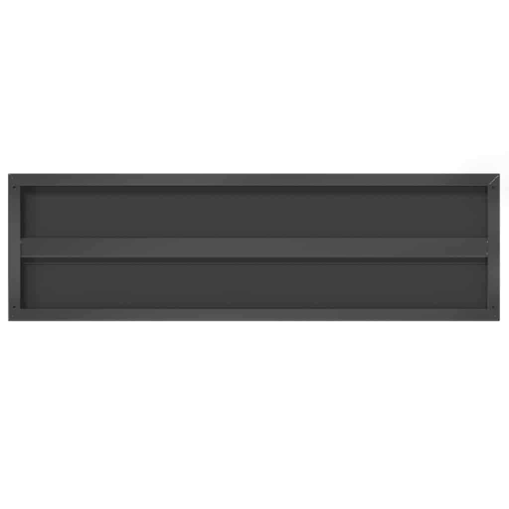 Wall Shelves 2 pcs 100x30 cm Black Stainless Steel
