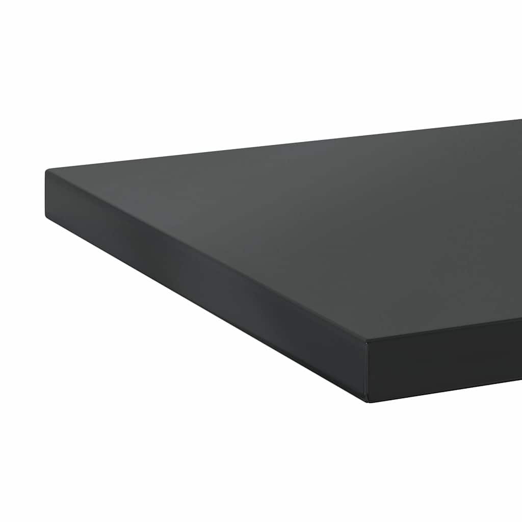 Wall Shelves 2 pcs 100x30 cm Black Stainless Steel