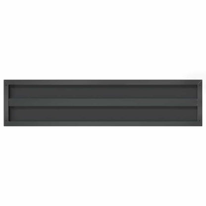 Wall Shelves 2 pcs 100x23.5 cm Black Stainless Steel