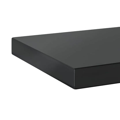 Wall Shelves 2 pcs 100x23.5 cm Black Stainless Steel