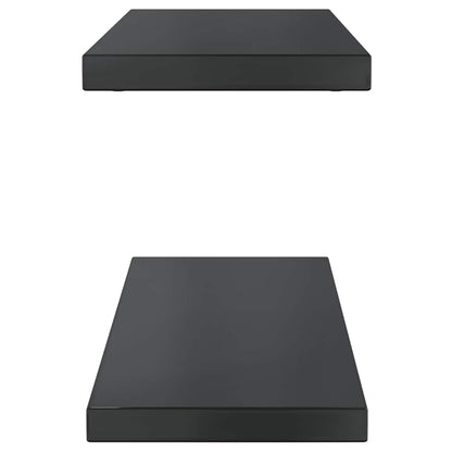 Wall Shelves 2 pcs 75x23.5 cm Black Stainless Steel