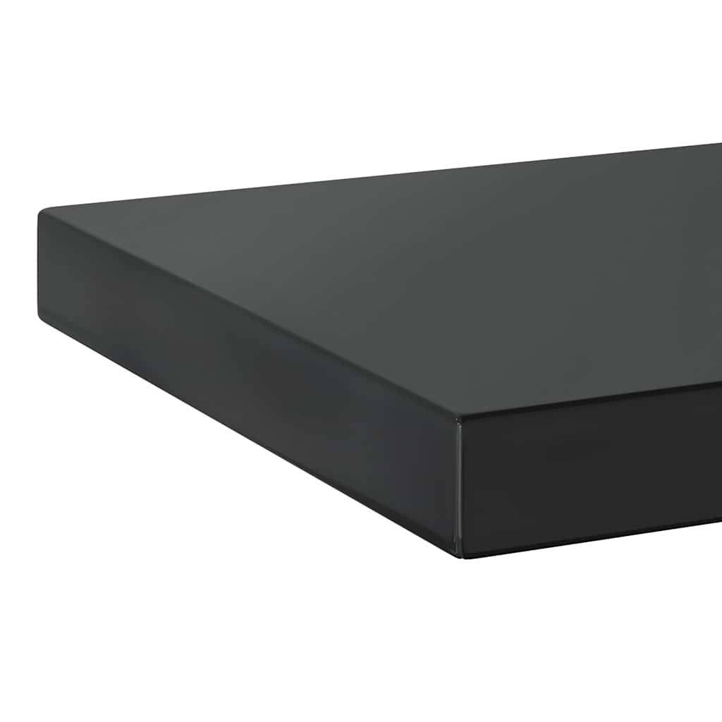 Wall Shelves 2 pcs 75x23.5 cm Black Stainless Steel