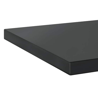 Wall Shelves 2 pcs 50x40 cm Black Stainless Steel