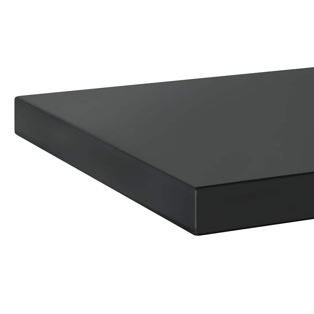 Wall Shelves 2 pcs 50x30 cm Black Stainless Steel