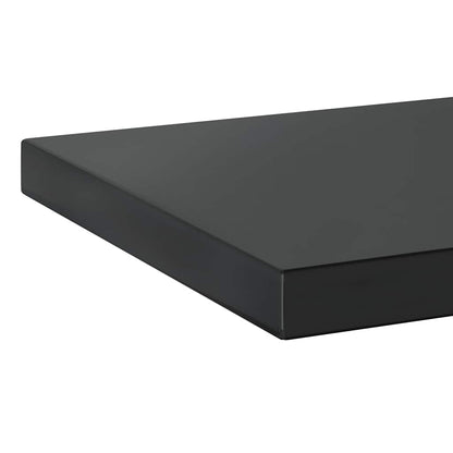Wall Shelves 2 pcs 50x30 cm Black Stainless Steel