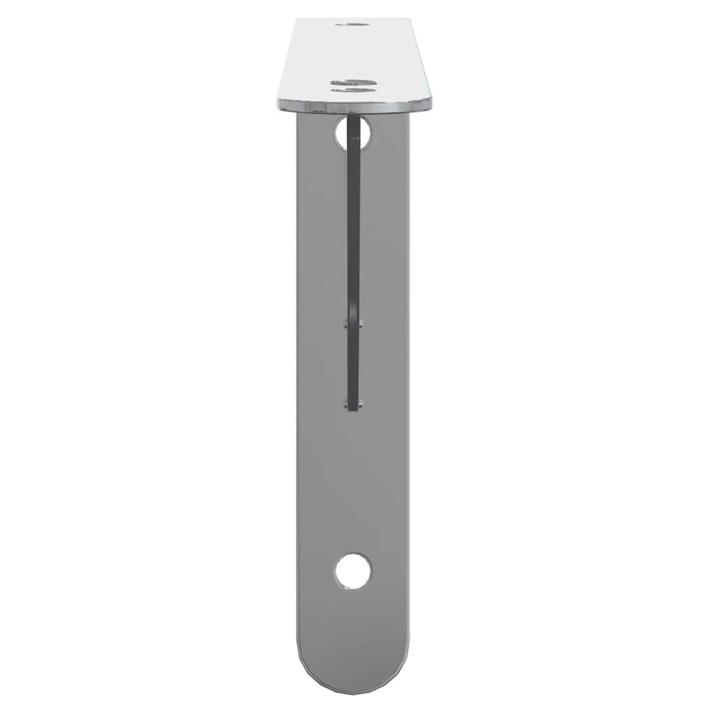 Shelf Brackets 4 pcs 23.5x2.5x15.5 cm Silver Stainless Steel