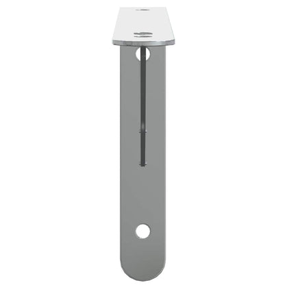 Shelf Brackets 4 pcs 23.5x2.5x15.5 cm Silver Stainless Steel