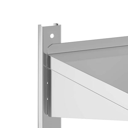 2-Tier Wall Shelf 50x30x48 cm Silver Stainless Steel