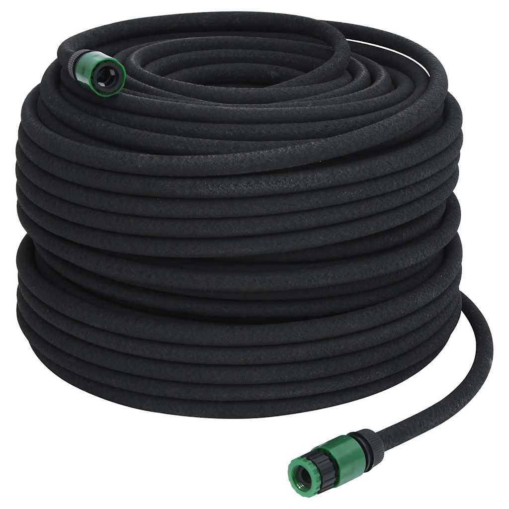 Garden Soaker Hose Black 0,6" 100 m Rubber