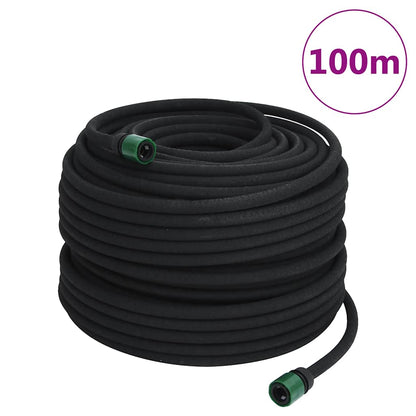 Garden Soaker Hose Black 0,6" 100 m Rubber