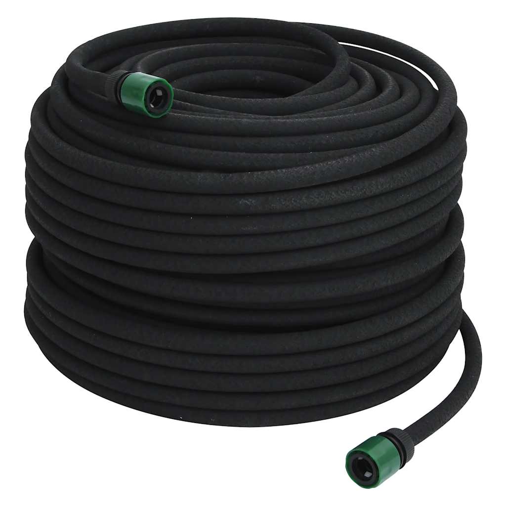 Garden Soaker Hose Black 0,6" 100 m Rubber