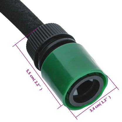 Garden Soaker Hose Black 0,6" 100 m Rubber