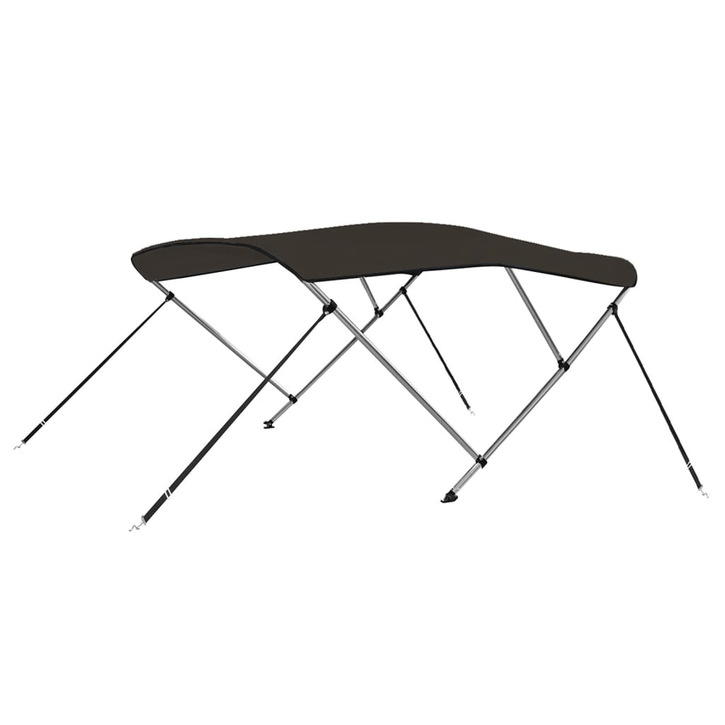 3-bow Bimini Top Black 183x180x137 cm