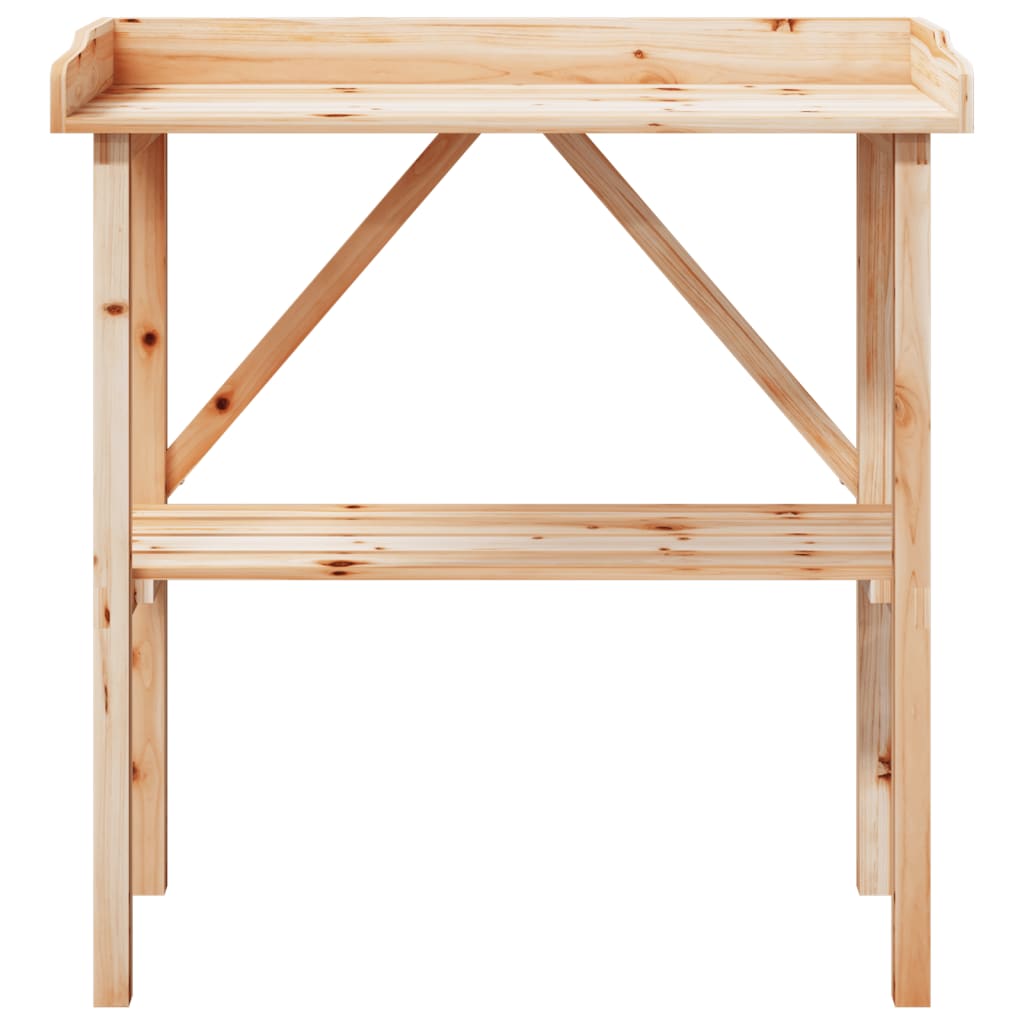 Plant Table with Shelf 78x38x82.5 cm Solid Wood Fir