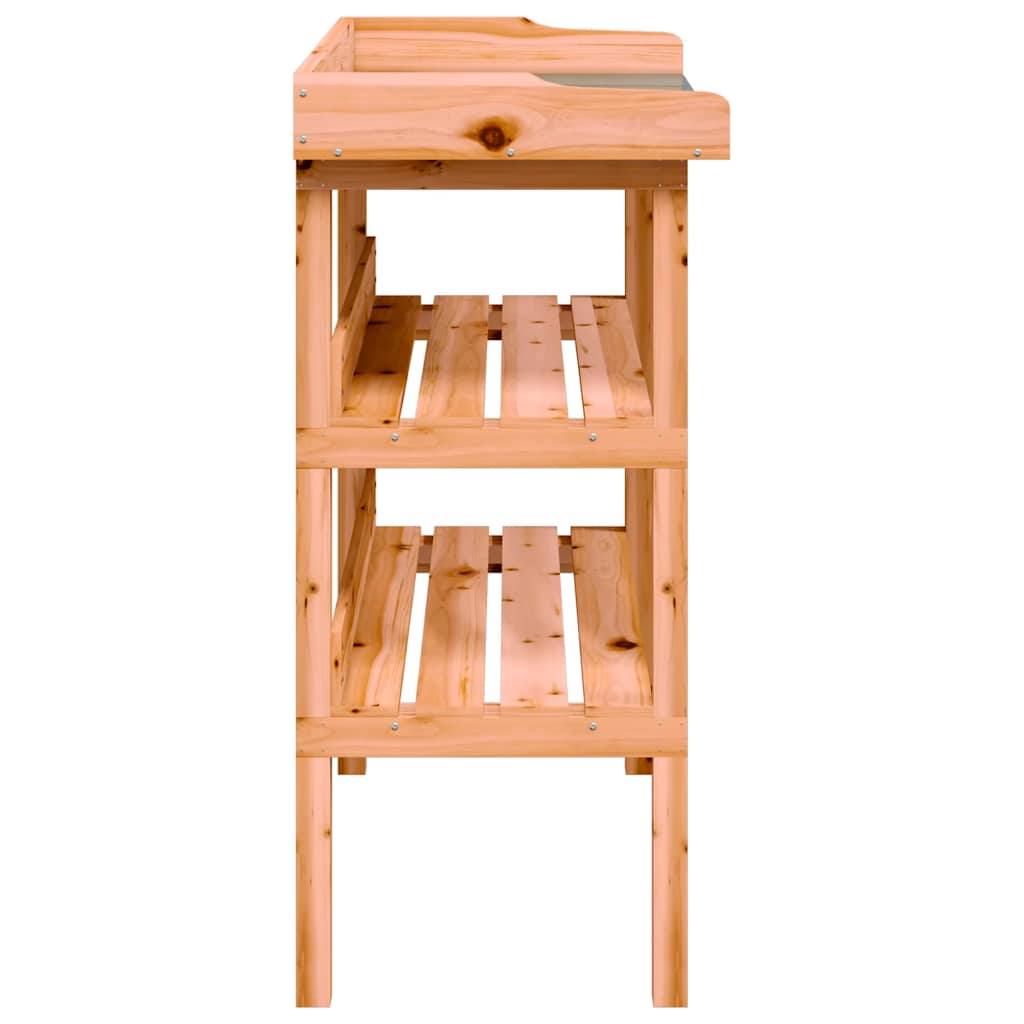 Plant Table with Shelves Brown 78x38x82.5 cm Solid Wood Fir