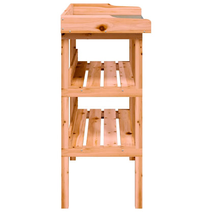 Plant Table with Shelves Brown 78x38x82.5 cm Solid Wood Fir