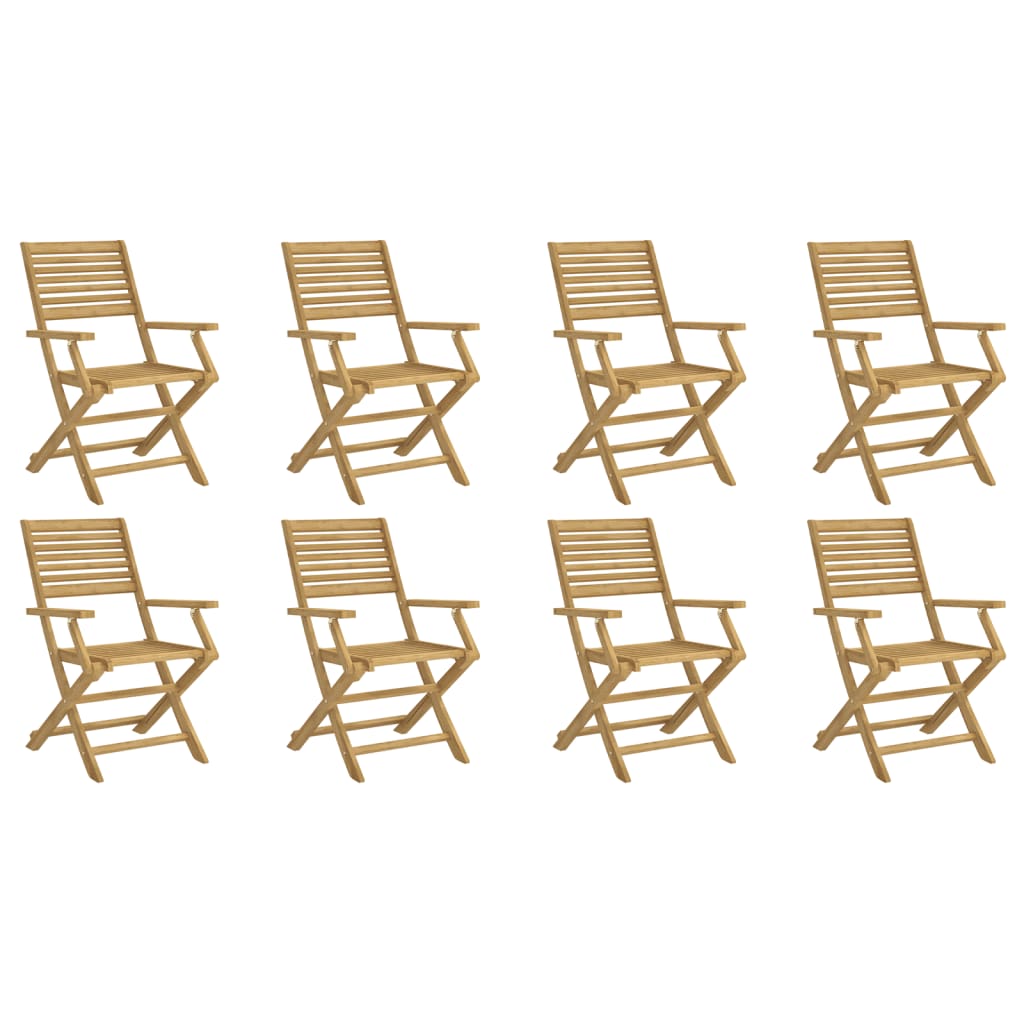 Folding Chairs 8 pcs 54,5x61,5x86,5 cm Solid Wood Acacia