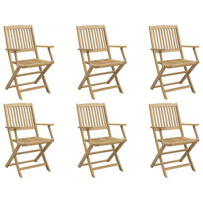 Folding Garden Chairs 6 pcs 54x61x88 cm Solid Wood Acacia