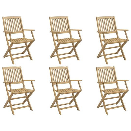 Folding Garden Chairs 6 pcs 54x61x88 cm Solid Wood Acacia