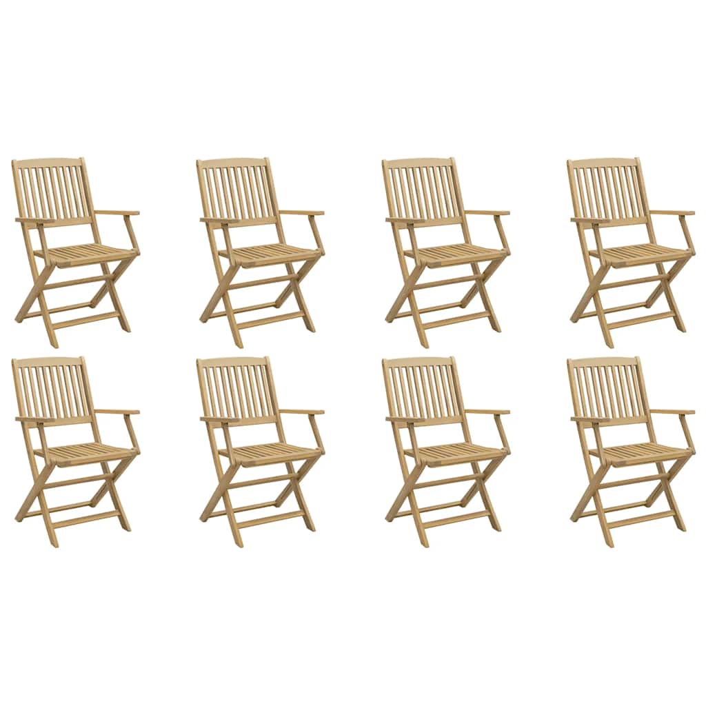 Folding Garden Chairs 8 pcs 54x61x88 cm Solid Wood Acacia