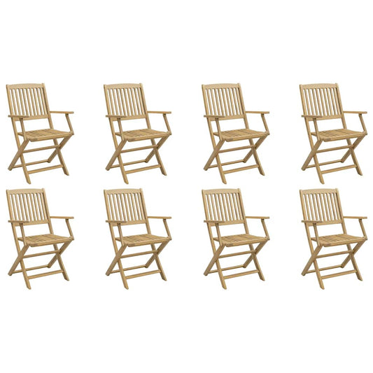 Folding Garden Chairs 8 pcs 54x61x88 cm Solid Wood Acacia